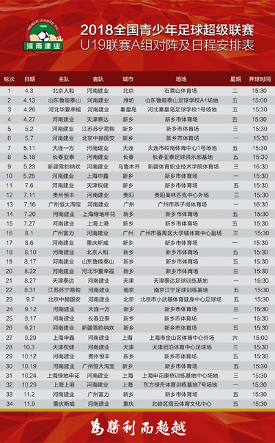 中超赛程2018赛程表河南建业 2021中超河南建业赛程-第2张图片-www.211178.com_果博福布斯